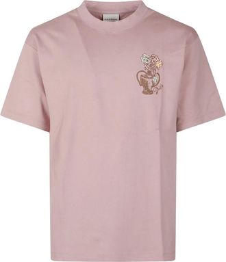 Dr&ocirc;le de Monsieur Vase Havana T-Shirt - Heren - T-shirts - Roze - XS - Katoen - Tops