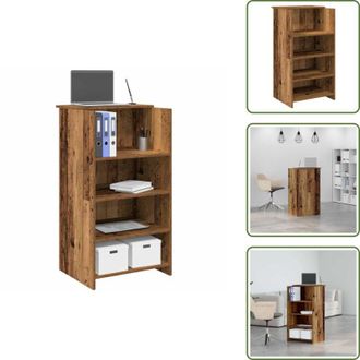 vidaXL The Living Store Banco Reception Legno Antico 55x50x103,5 cm Legno Multistrato - Bancone reception