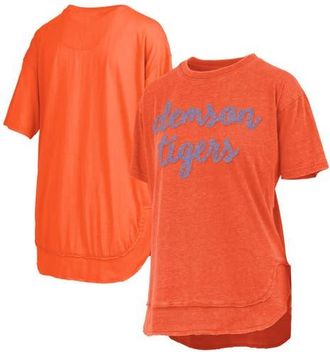 Pressbox Womens Pressbox Orange Clemson Tigers Poncho T-Shirt at Nordstrom, Size Small