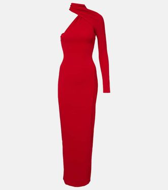 Courrèges Courrèges One-shoulder crêpe maxi dress
