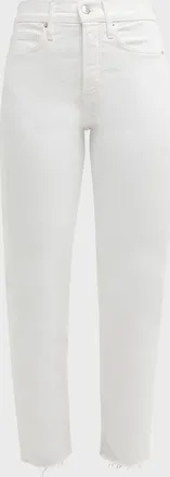 Veronica Beard Carly Kick Flare Raw Hem Ankle Jeans