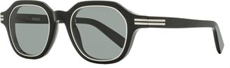Ermenegildo Zegna Mens Square Rimmed Sunglasses EZ0250 01A Black 49mm