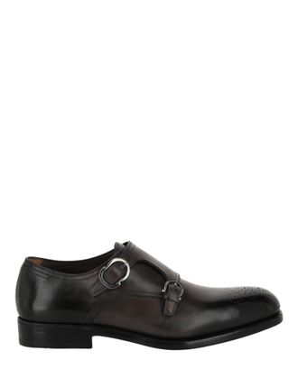 Ferragamo Brighton Monk Strap Shoes - Extra Wide Width