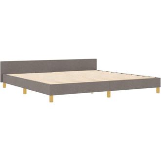 vidaXL Bed Frame with Headboard Taupe 200 x 200 cm Fabric vidaXL