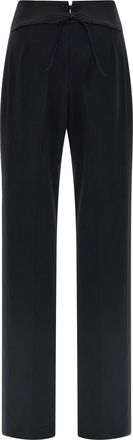 Ermanno Scervino High-Waisted Tuxedo Trousers - Black