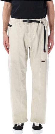 Gramicci Elastische taille Tapered Fit Broek - Heren - Straight fit broeken - Beige - M - Katoen - Broeken