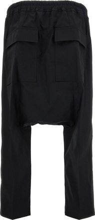 Rick Owens Drawstring Cropped Trouser - Black