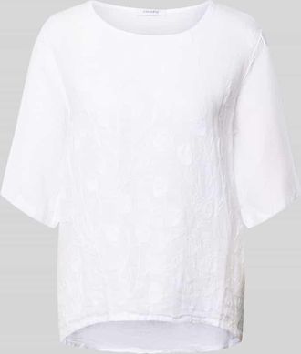 Zabaione Blusenshirt mit Stitchings Modell No44raa in Weiss, Gr&ouml;&szlig;e XXL