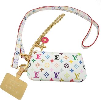 Louis Vuitton White Monogram Multicolore Pouch (Pre-Owned)
