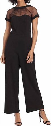 Maggy London Illusion Jumpsuit In Black