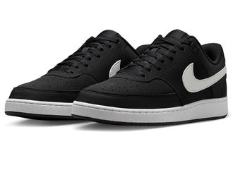Nike Court Vision Low V2 Premium Mens Shoes Black/Summit White : 10.5 D - Medium, Faux Leather