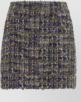 Saint Laurent tweed high-rise mini skirt