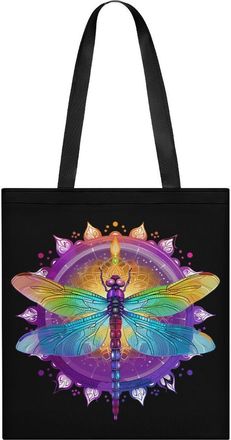 Generic Mandala Dragonfly Chakra Dragonflies Tote Bag for Women Men Shoulder Bags Purses Pouch Handbags