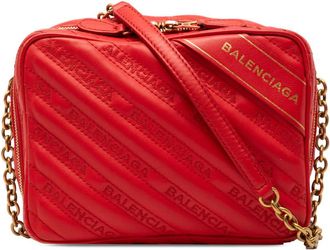 Balenciaga Pre-owned Balenciaga Calfskin Allover Logo Blanket Reporter XS Crossbody Ladies D3RMBYYQRK4M22OS