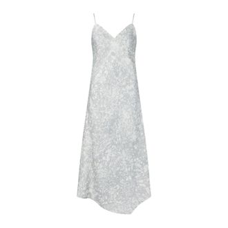 Calvin Klein Marble Print Slip Dress - Dames - Casual kleedjes - Grijs - S - Kleedjes