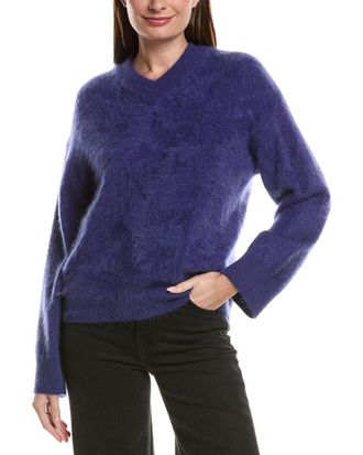 Rag & Bone Jada Brushed 100% Cashmere V-Neck Sweater