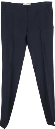 Balenciaga Balenciaga rechte broek van wol in marineblauw