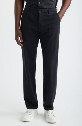 Bugatchi Stretch Cotton Blend Twill Chinos in Caviar at Nordstrom, Size 36