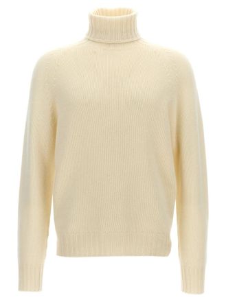 Maryya White High Neck Sweater
