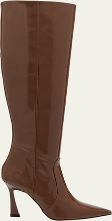 Stuart Weitzman 85mm Vinnie Patent Leather Knee-High Boots