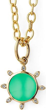 Syna Cosmic Sun Charm in Chrysoprase at Nordstrom, Size Small
