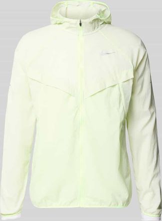 Nike Trainingsjacke mit Logo-Print und Kapuze in Neon Gelb, Gr&ouml;&szlig;e XXL