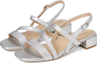 Life Stride Janet Womens Sandals Silver Faux Leather : 6.5 M (B), Synthetic