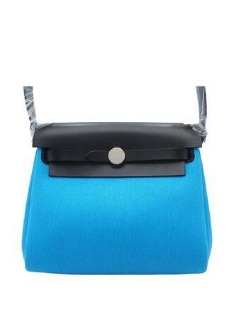 Hermès 2025 Military Toile and Vache Hunter Herbag Zip 20 crossbody bag - Black