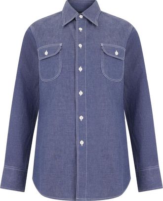 Moorer Camisa Vaquera de Manga Larga - Blouses & Shirts - Mujer - Azul - S