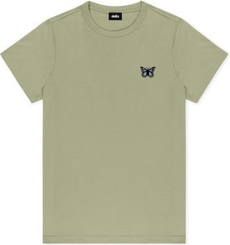 Dalix Butterfly Short Sleeve Classic Cotton Tee in Pistachio at Nordstrom, Size X-Large