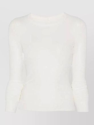 Rick Owens cropped ribbed long-sleeve knitted top