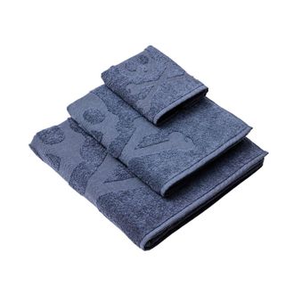 Scalpers Set 3 toallas de ba&ntilde;o azul de algod&oacute;n 450gsm