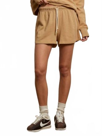 perfectwhitetee Layla French Terry Sweat Shorts In Suede