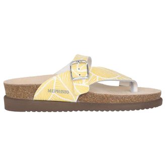 Mephisto Gele dames slipper sandaal - Dames - Slippers - Geel - 41 EU - Schoenen