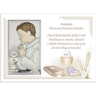 OEM Imagen Souvenir De La Primera Comuni&oacute;n Para Ni&ntilde;o, Plateado, Colorido 18x13 Tama&ntilde;o: 18x13 Cm Color: Blanco Sku: Vl859/4lbicol