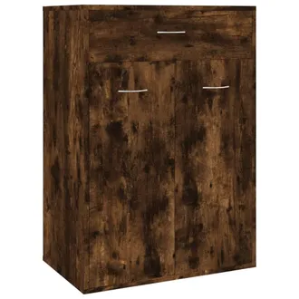 vidaXL Vidaxl - Mueble Zapatero Madera Contrachapada Roble Ahumado 60x35x84 Cm
