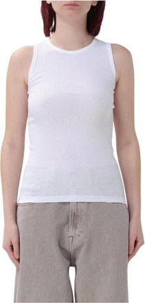 Aries Tops, Dames, Wit, L, Katoen, Witte Rib Tanktop