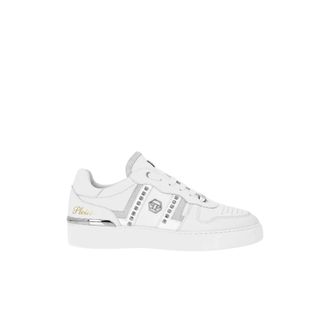 Philipp Plein Sneakers, male, White, Size: 10 US Stud-Embellished Low-Top Sneakers