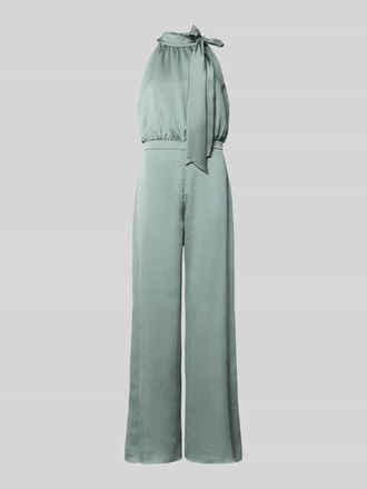 Swing Jumpsuit mit Schluppe und r&uuml;ckseitigem Knopfverschluss in Lind, Gr&ouml;&szlig;e 34