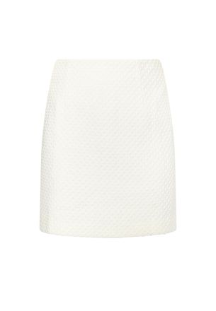 Faina Minirok van boucl&eacute; Dames wolwit