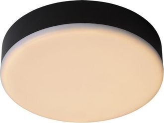 Lucide Ceres-led - Flush Ceiling Light Bathroom - Ø21.5cm- led Dim. - 1x30W 3000K - IP44 - Black - Lucide