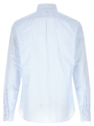 Borriello Striped Cotton-Linen Shirt - Blue