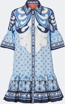 La DoubleJ Choux printed cotton poplin shirt dress