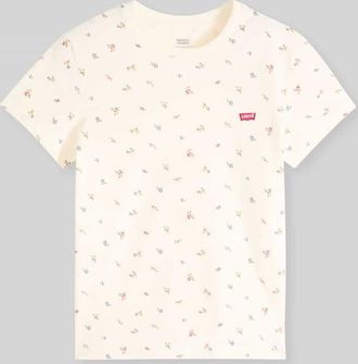 Levi's Regular Fit T-Shirt mit Logo Patch in Offwhite, Gr&ouml;&szlig;e XS