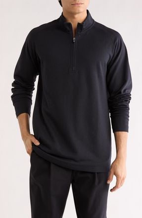 Travis Mathew Upgraded Quarter Zip Pullover in Black at Nordstrom Rack, Size Xx-Large