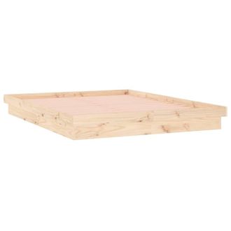 vidaXL Vidaxl - Estructura De Cama Led Sin Colch&oacute;n Madera Maciza 160x200 Cm