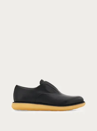 Ferragamo Men Slip on lace up shoe Black Size 10.5