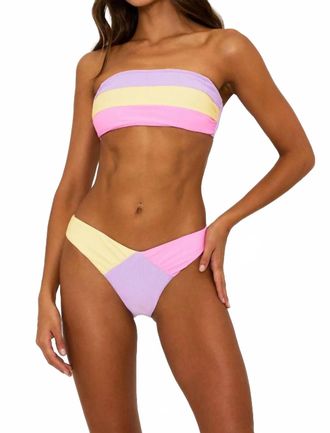 Beach Riot Kay Bikini Top In Sublime Spring Colorblock