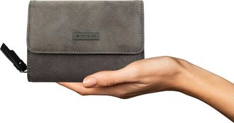 Tom Tailor Geldb&ouml;rse TOM TAILOR Elin, Damen, grau, Polyurethan, Strukturmuster, clean, kontrastfarbene Details, mehrfarbig, Kleinlederwaren Geldb&ouml;rse, harmonisch