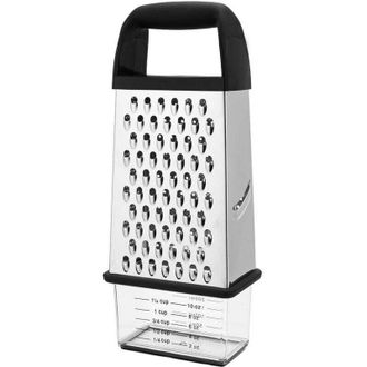 OEM Rallador De Queso Con Recipiente, Rallador De Cocina De Acero Inoxidable, Apto Para Lavavajillas. - Crezuo